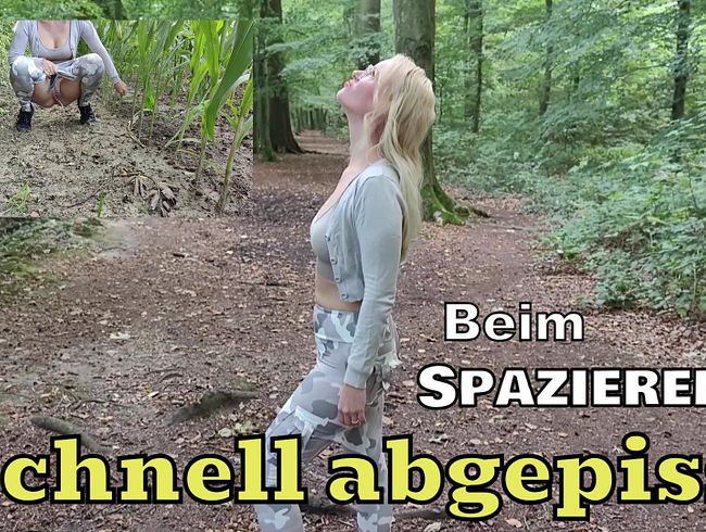 Beim Waldspaziergang schnell abgepisst